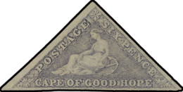 * N° 7d (S.G.) 1863 Seated Hope On Blued Paper 6d. Slate-purple, Fine Margins, Original Gum, Certificate BPSB, Vf (S.G.  - Cape Of Good Hope (1853-1904)