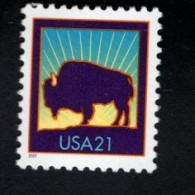 1036741927 2001 (XX) SCOTT 3467 POSTFRIS MINT NEVER HINGED  -  AMERICAN BUFFALO - ANIMALS - Unused Stamps