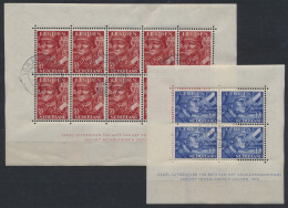 BL 1 En 2 1942 Legioen N° 402B En 403B, BL 2 Met Plaatfout, BL 1 Met Hoekplooitje, Zm/m (NVPH €85 + €140) - Altri & Non Classificati