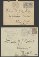 1918/1924 Zes Brieven Met Bontkraag-frankering W.o. 22 1/2 Cent (3x) En 30c., Zm/m - Other & Unclassified