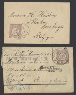 Type Cijfer, Leuke Samenstelling Poststukken (17 Ex.) W.o. 2 Cent Olijfgeel Bijfrankering, Damesbriefje Kessel, Zm/m - Autres & Non Classés