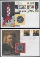 1994/1999 Verzameling ECU-brieven (25 Verschillende) W.o. Kuifje En Rembrandt, Zm - Other & Unclassified