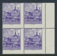 ** N° 1118 '1962 Linz 2s50 Violet' Met Spectaculaire Tandingafwijking (Blok Van 4) Zeldzaam, Zm. - Otros & Sin Clasificación