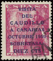 N° 806A/807A Visite De Général Franco Aux Îles Canaries, 16,5mm Caudillo, Zm (Yv. €350) - Autres & Non Classés