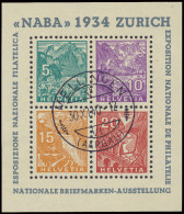 BL 1 (Mi.) 1934 NABA, Zm (Mi. €750) - Other & Unclassified