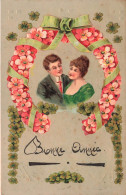 FÊTES - VŒUX - Couple - Bonne Année - Colorisé - Carte Postale Ancienne - Año Nuevo