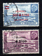 St Pierre Et Miquelon  - 1944 -  Pétain Surch   - N° 312/313  - Oblit - Used - Usati