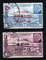 St Pierre Et Miquelon  - 1944 -  Pétain Surch   - N° 312/313  - Oblit - Used - Usados