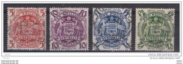 AUSTRALIA:  1949/50  HERALDRY  -  KOMPLET  SET  4  USED  STAMPS  -  YV/TELL. 164/67 - Gebraucht