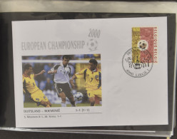 FDC Voetbal EK 2000, Verzameling 62 FDC's In Album, Zm - Otros & Sin Clasificación