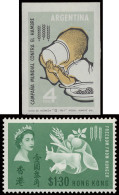 MIX Anti- Honger F.A.O. 1963 Mooie Verzameling In 2 Ordners, Inclusief Omnibus, Engelse En Franse Gebieden, Ongetand, ép - Sin Clasificación