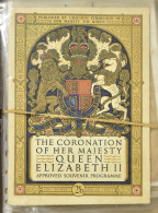 LIT Koningshuis, Engeland 1953 Coronation Programmaboekjes, M - Unclassified