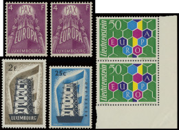 ** 1956/1971 Kleine Voorraad In Insteekboek W.o. Luxemburg 1956 (1x) En 1957 (6x), Liechtenstein 1960 (2x), Zm/m - Other & Unclassified