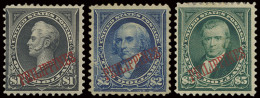 * N° 186/88 '1899 Presidents Top Values $1, $2 And $5', Scarce VF/F (Yv € 2.325) - Filipinas