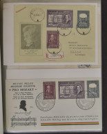 **/0/FDC Samenstelling Waarbij België (FDS, NA, FDC), Oostenrijk (kleinbogen), Japan, Frankrijk, Belgische Gebieden, Bun - Collezioni (in Album)