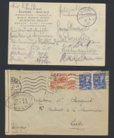 1868/1947 Samenstelling 116 Brieven Of PWST, W.o. Klassiek, Censuur, 14-18 En 40-450 1° Vluchten, Zeppelin, Thema, Zm/m/ - Collezioni (senza Album)