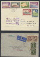 Mooie Samenstelling W.o. Voorlopers Italië En Andere, LP-brief Engeland, Curaçao, Goede FDC Spanje 1952, 38 Poststukken, - Colecciones (sin álbumes)