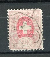 SUI 1868  TEL Yv. N° 8A (o)  20f Rose Pâle Et Carmin Cote 160 ?? Euro  BE  R 2 Scans - Telegraafzegels