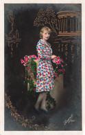 PHOTOGRAPHIE - Femme - Bergeret - Colorisé - Carte Postale Ancienne - Photographie