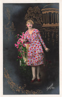 PHOTOGRAPHIE - Portrait D'une Femme  - Colorisé - Carte Postale Ancienne - Photographie