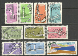 ISRAEL CORREO AEREO YVERT NUM. 18/27 ** SERIE COMPLETA SIN FIJASELLOS - Airmail