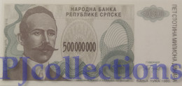 BOSNIA HERZEGOVINA 500 MILLION DINARA 1993 PICK 158a UNC - Bosnie-Herzegovine