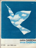 Revue Notre / Onze SABENA Illustration Magritte The Skybird L'oiseau Du Ciel Surrealiste - Aviación