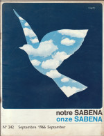 Revue Notre / Onze SABENA Illustration Magritte The Skybird L'oiseau Du Ciel Surrealiste - Aviación