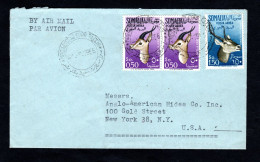 Somalia AFIS, POSTA VIAGGIATA 1956, MOGADISCIO PER NEW YORK, USA - Somalie (AFIS)