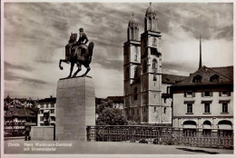 ZURICH    ( SUISSE )  HANS WALDMANN-DENKMAL MIT GROSSMUNSTER - Wald