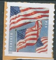 VEREINIGTE STAATEN ETATS UNIS USA 2022 FLAG OF USA (BCA COIL) F USED ON PAPER SN 5657 MI 5887 - Usados