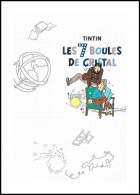 Double Carte Pliante / Dubbele Vouwkaart** - Kuifje / Tintin - Les 7 Boules De Cristal / De 7 Kristallen Bollen - Philabédés (fumetti)