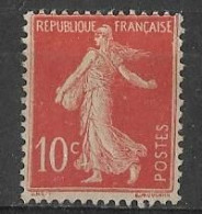 France 1906 - Type Semeuse Fond Plein 10 C.rouge - Y&T N° 135 ** Neuf Sans Gomme - Valeur 35.00 € - Neufs