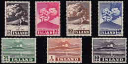 IS224 – ISLANDE – ICELAND – 1948 – ERUPTION OF HEKLA VOLCANO – SC # 246/52 MNH 81 € - Neufs