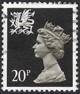 GREAT BRITAIN Wales 1989 QEII 20p Black Machin SGW52 Used - Wales