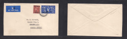 BAHRAIN. 1953. GPO - Western Germany. Air Multifkd GB Ovptd Air Invl Q E II Comm Issue (better On Cover) 6a Rate. Early  - Bahrain (1965-...)