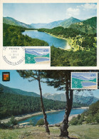 1971 ANDORRE N° 163A Lac D' Engolasters Carte Maximum 28/8/71 Fdc Andorra La Vella Maxi Card Premier Jour + 1 Carte - Maximum Cards