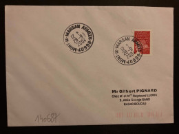 LETTRE TP M DE LUQUET TVP ROUGE OBL.28-9 2004 40998 MMONT DE MARSAN ARMEES - Militärische Luftpost