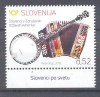 Slovenia Slowenien Slovenie 2019 Mint MNH **: Music Instruments Diatonic Accordion, Banjo / Diatonische Harmonika - Slovenia