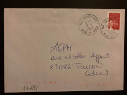 LETTRE TP M DE LUQUET TVP ROUGE OBL.13-11 2003 54 OCHEY AIR MTHE ET MELLE - Militaire Luchtpost