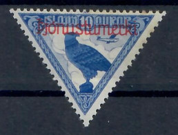 ISLANDA 1930 FRANCOBOLLO DI SERVIZIO PJONUSTUMERKI SU POSTA AEREA  MH/* - Unused Stamps