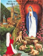 FANTAISIES - Brodées - Bernadette Rejoignait La Vierge - Colorisé - Carte Postale Ancienne - Bestickt