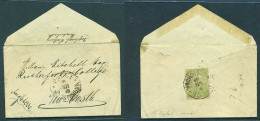 BULGARIA. 1898 (8 Dec). Boostchouk - UK. PM Fkd Small Unsealed Env With 5cts Green. Unusual. - Other & Unclassified