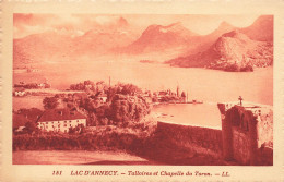FRANCE - Annecy - Lac D'Annecy - Talloires Et Chapelle Du Toron - Carte Postale Ancienne - Annecy