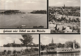 Röbel, Großpostkarte  Mit U.a. Dampfschiff - Roebel