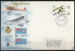 ROYAUME UNI - 50e Anniversaire De La RAF FDC - 1952-1971 Pre-Decimal Issues