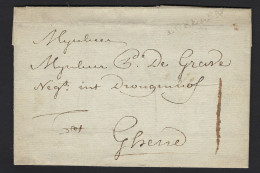 1795 Voorloper Met GRIFFE Stempel LOKEREN Verzonden Naar DRONGENHOF GENT ; Details & Staat Zie Scan ! LOT 163 - 1794-1814 (Franse Tijd)