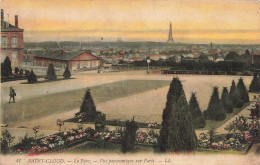 FRANCE - Saint-Cloud - Le Parc - Vu Panoramique Sur Paris - Colorisé - Carte Postale Ancienne - Saint Cloud