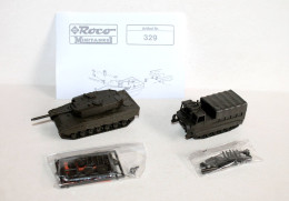 ROCO MINITANKS HO N°329 LEOPARD 2 CHAR COMBAT + N°515 M548 TRANSPORTEUR MUNITION - MODELE REDUIT MILITAIRE (1712.3) - Panzer