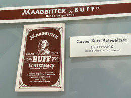 •• NEW ••  ETIQUETTES Anciennes BUFF PITZ SCHWEITZER  Ettelbruck Luxembourg Vers 1960 Alcool Biere Brasserie Liqueur (3) - Luxemburg